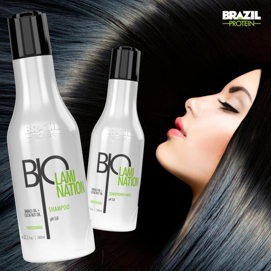 Brazil Protein Biolamination Home Care Kit (Shampoo + Conditioner Mask)